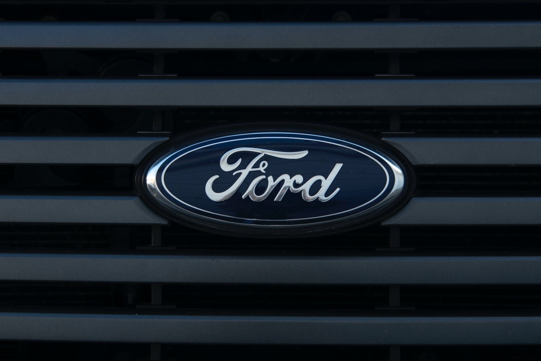 black and silver ford logo